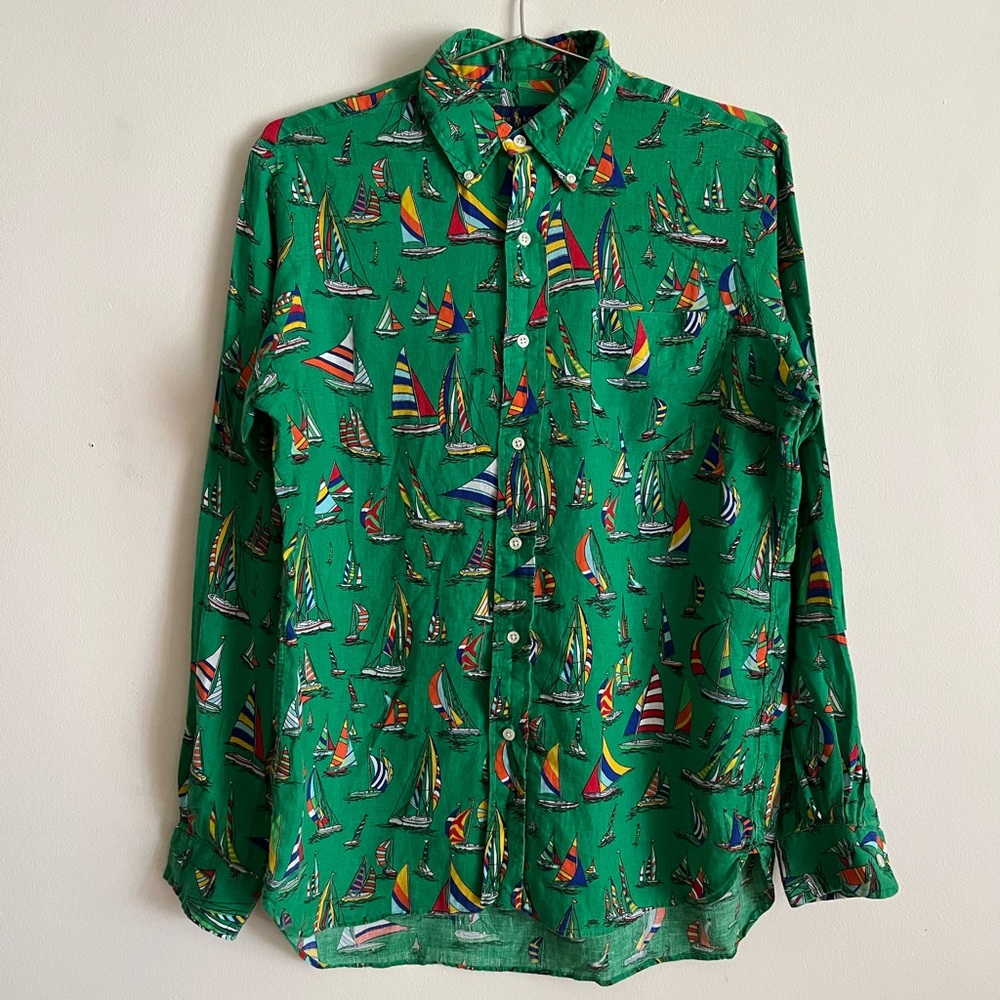 Polo Ralph Lauren Linen Button Down Shirt - M
